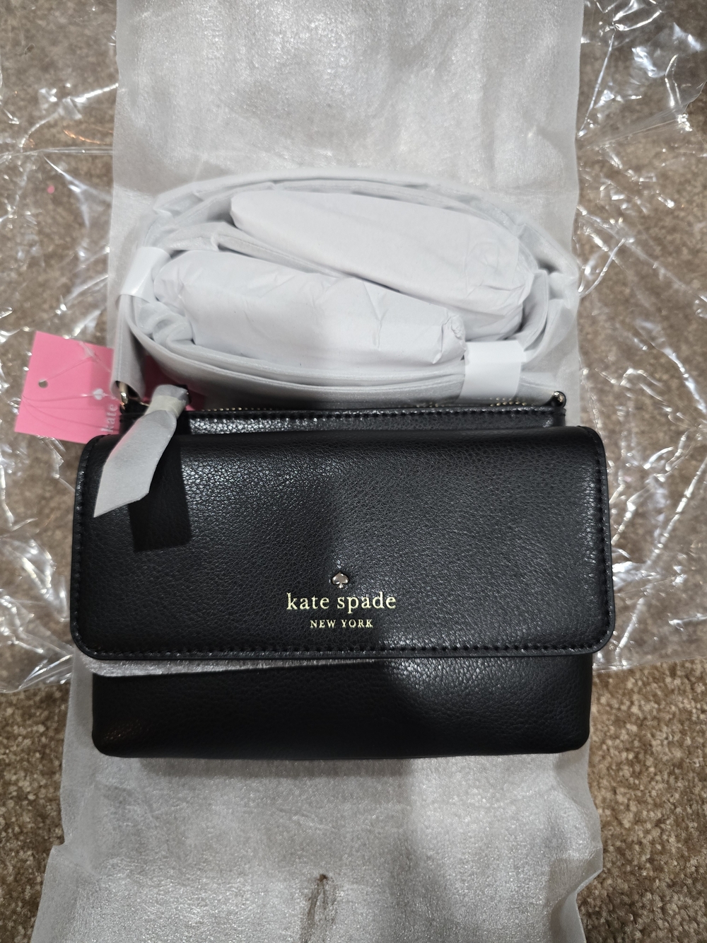kate spade New York Black Leather Crossbody